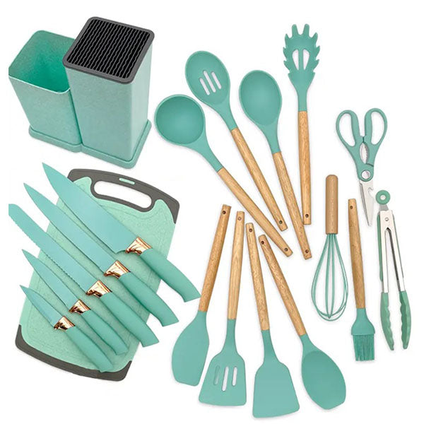 19 Piece Silicone Kitchen Utensil Set