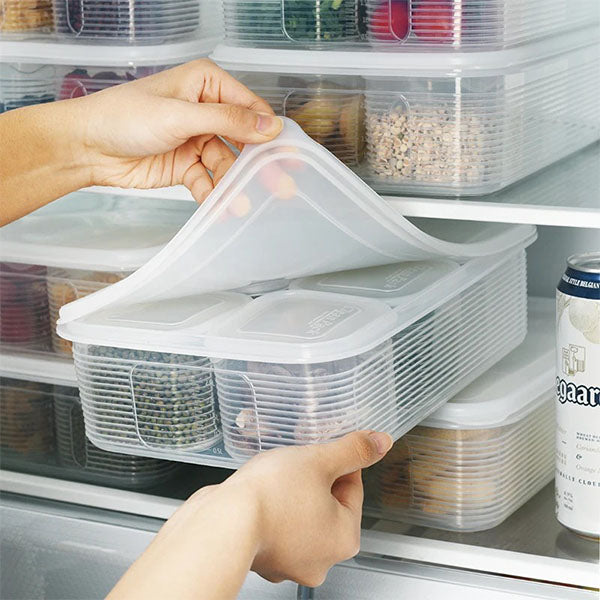 7-pack stackable small plastic food storage containers
