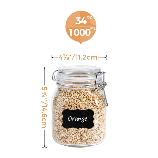 Airtight Glass Canister Set of 5