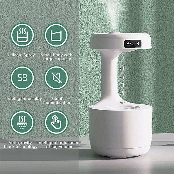 Anti-Gravity Water Drop Humidifier & LED Display