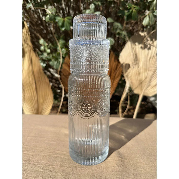 Bedside Water Bottle Glass Cup/Bottle Set