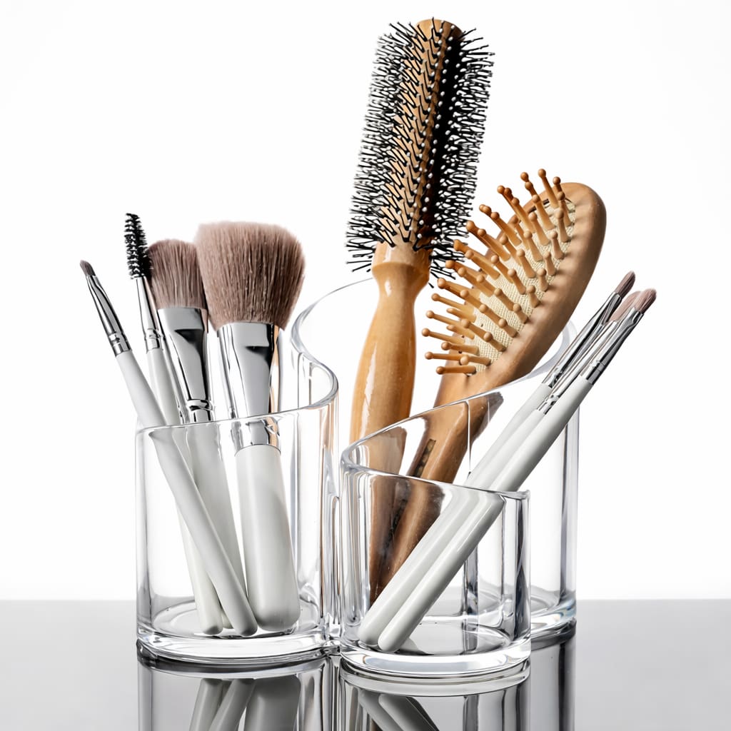 Clear Acrylic Makeup Brush Holder | Tawwy