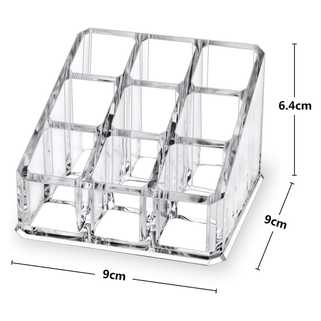 Clear Acrylic Makeup Organizer – 9 Slots | Tawwy