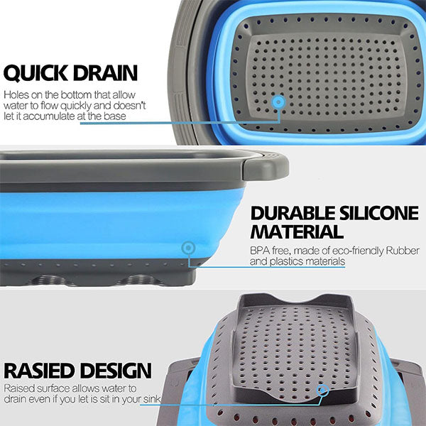 Collapsible Over-the-Sink Strainer Basket