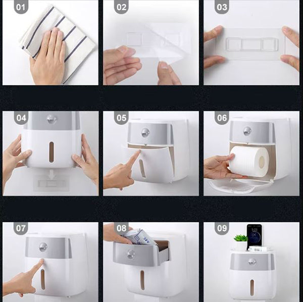 ECOCO Wall-Mounted Waterproof Toilet Paper Holder