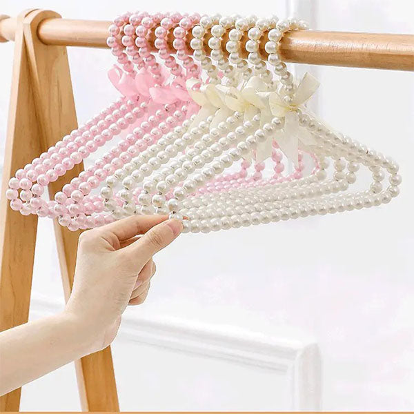 Elegant Pearl Beaded Hanger Set