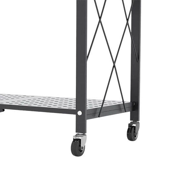 Foldable 5-Tier Metal Rack Storage Shelving Unit