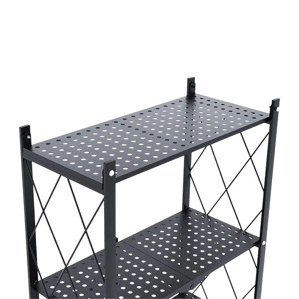 Foldable 5-Tier Metal Rack Storage Shelving Unit