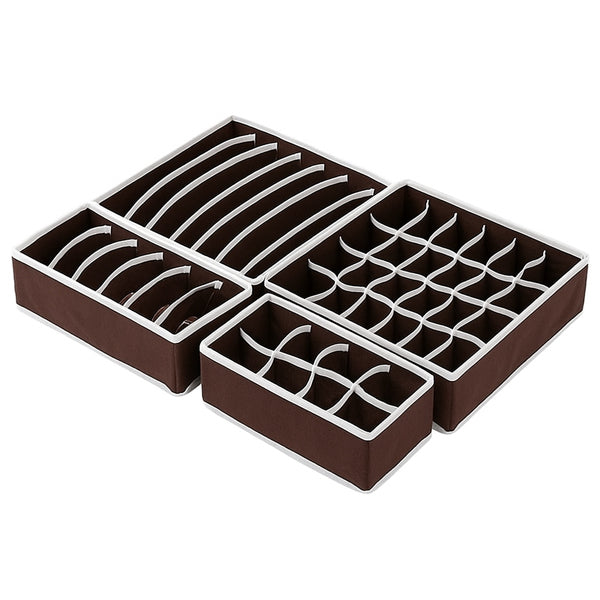 Foldable Drawer Organizer Set – 4-Pack