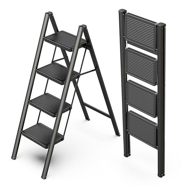 Folding Ladder with Wide Anti-Slip Steps