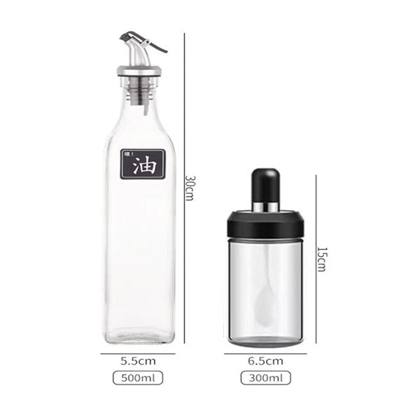 Oil and Seasoning Dispenser Set