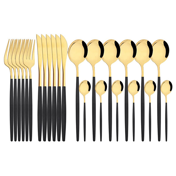 Stainless Steel Cutlery Set – 24-Piece