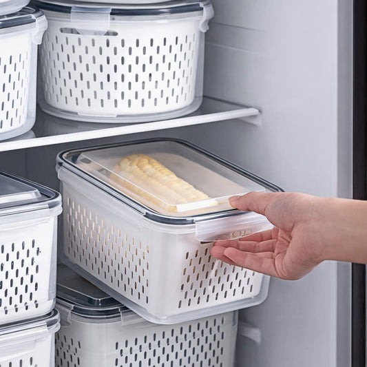 3 Piece Food Storage Containers with Inner Strainer