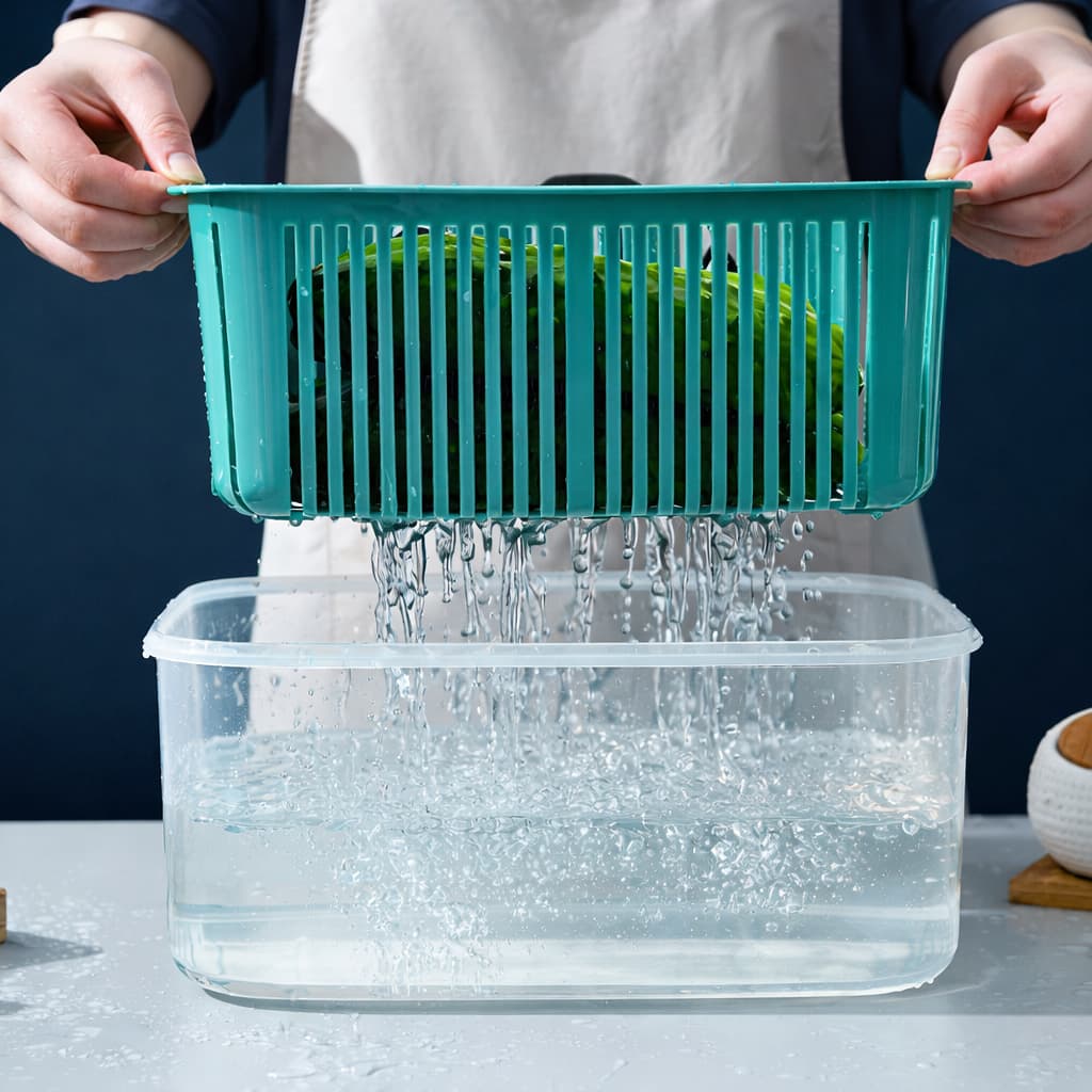 5 Piece Fridge Storage Containers with Strainer | Tawwy