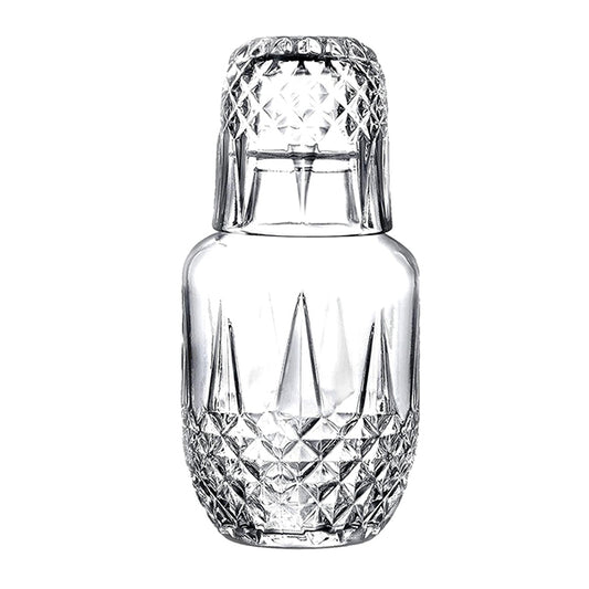Bedside Diamond Water Bottle Glass Cup/Bottle Set