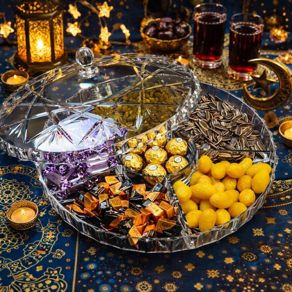 Acrylic Bonbonniere Snack Tray with Lid | Tawwy