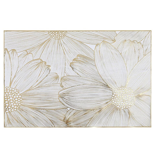 Daisy Gold Vinyl Placemats Set