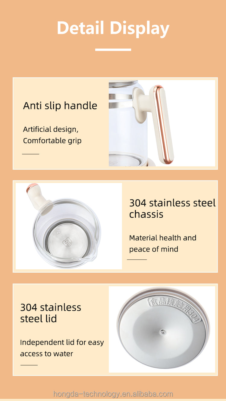 Glass Electric Kettle 1.5L With Digital Display | Tawwy