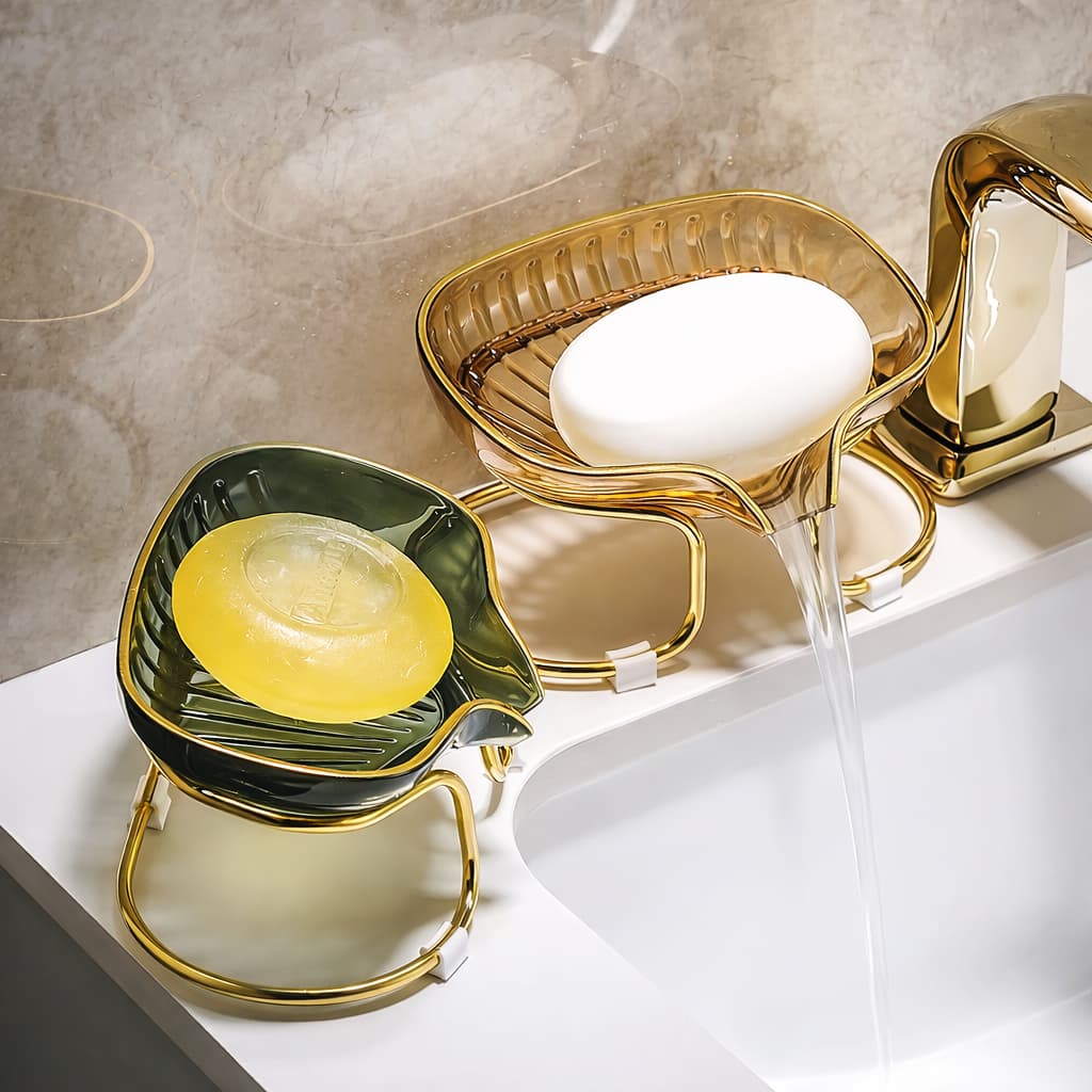 Luxury Soap Holder with Drain Stand - Gold | Tawwy