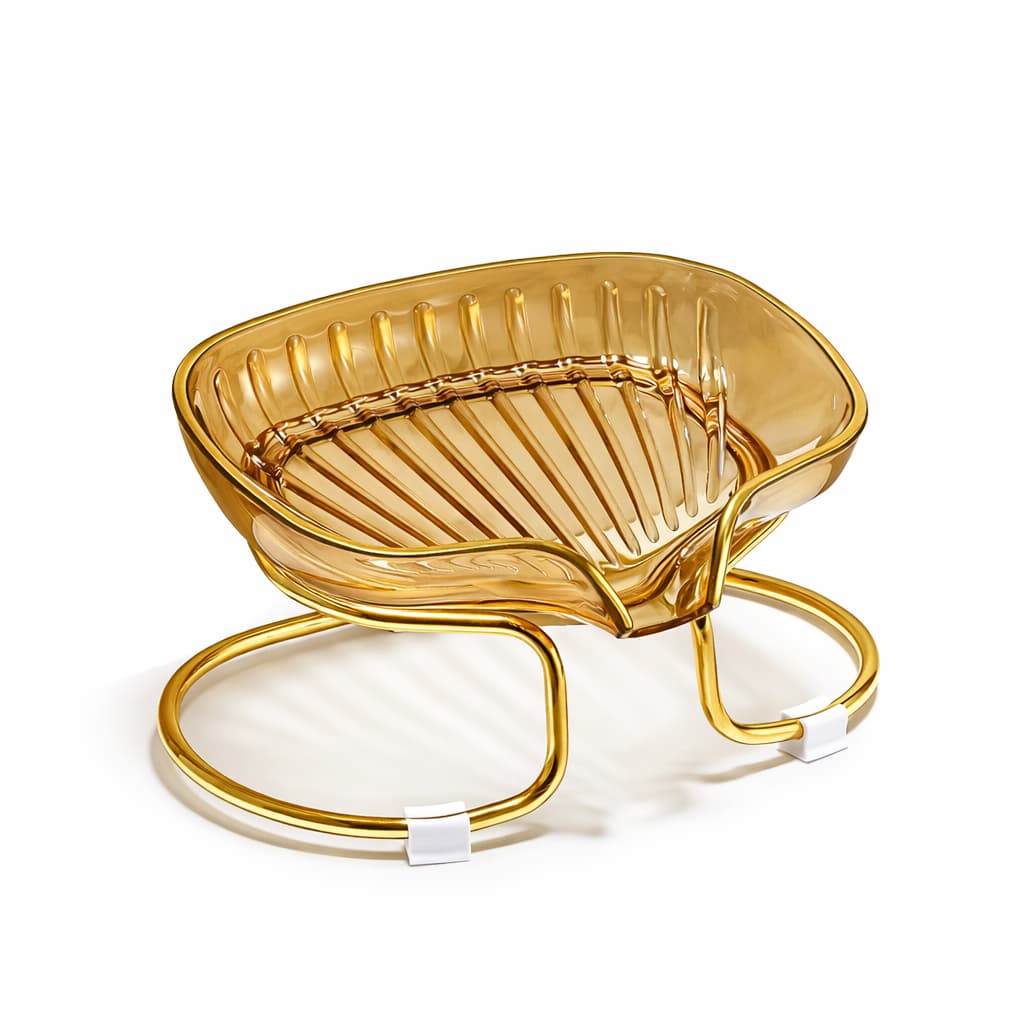 Luxury Soap Holder with Drain Stand - Gold | Tawwy