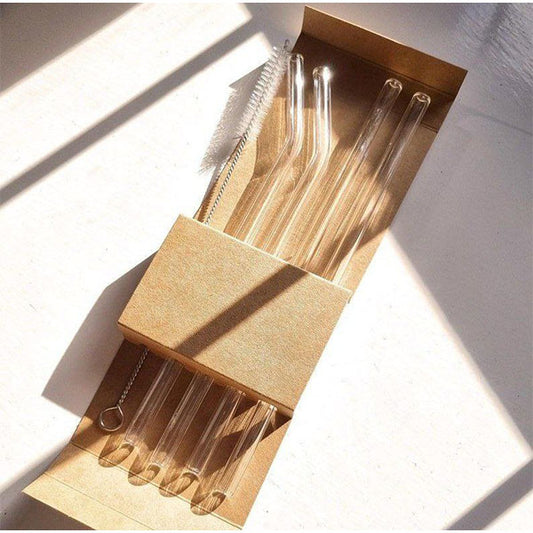 Reusable Glass Straws (Set of 4)