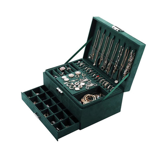 Velvet Jewelry Organizer Box