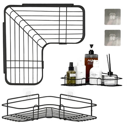 Metal Bathroom & Kitchen Corner Storage Shelf Organizer | Tawwy